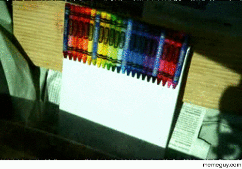 Crayons melting