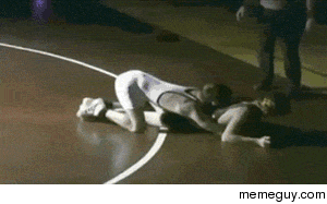 Crazy fan attacks wrestler during a match