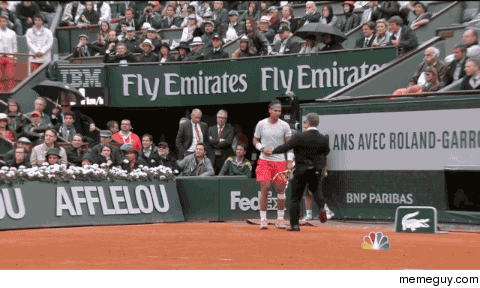 Crazy protester at French Open