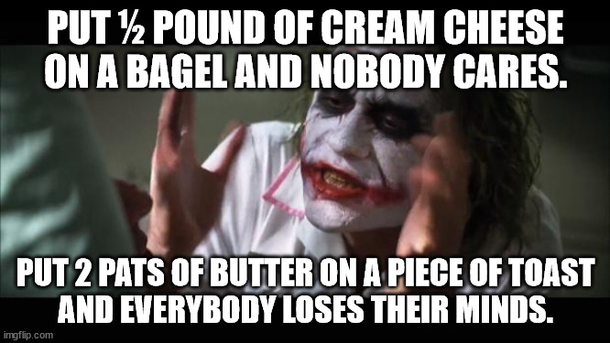 cream cheese vs butter