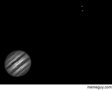 Created my first gif Jupiter Io and Europa from my back yard
