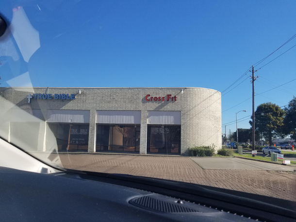 Crossfit next to a church