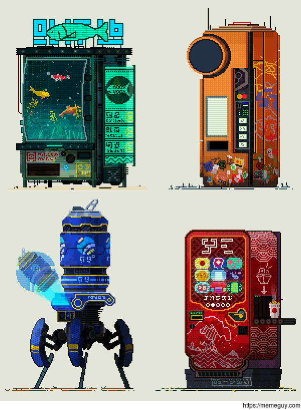 Cyberpunk vending machines 