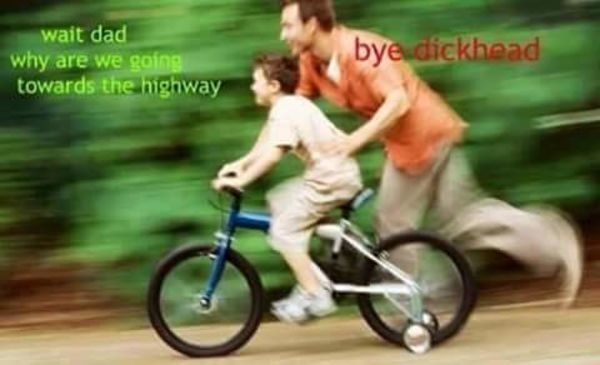 Cycling with dad