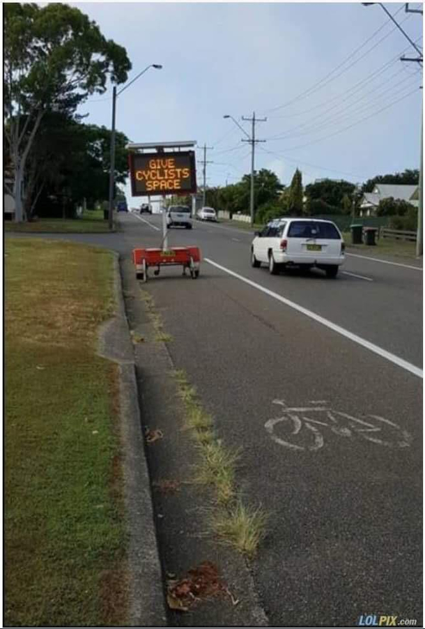 Cyclists need space too you know