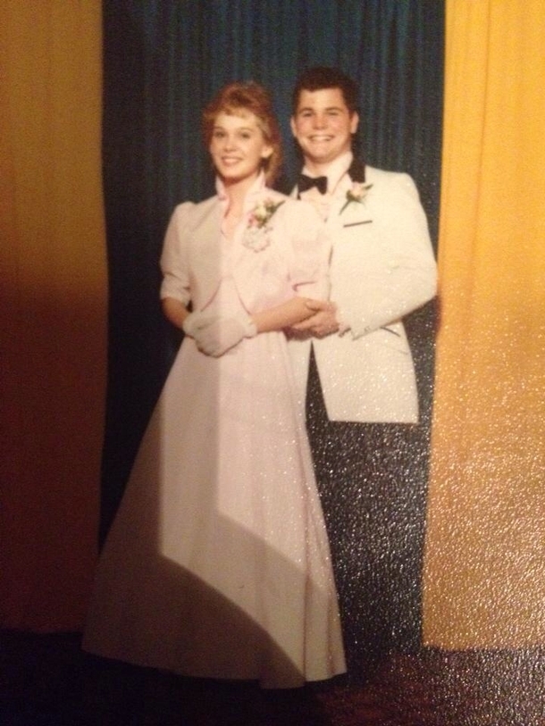 Dad had a shit eating grin because he was pinching my moms ass in their prom pic 