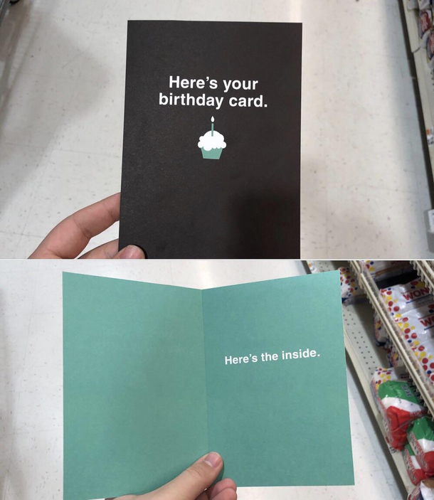 Dad said to get a card for my cousin Needless to say its a love hate relationship