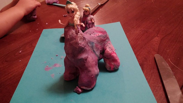 Daddy you cant play play-doh anymore
