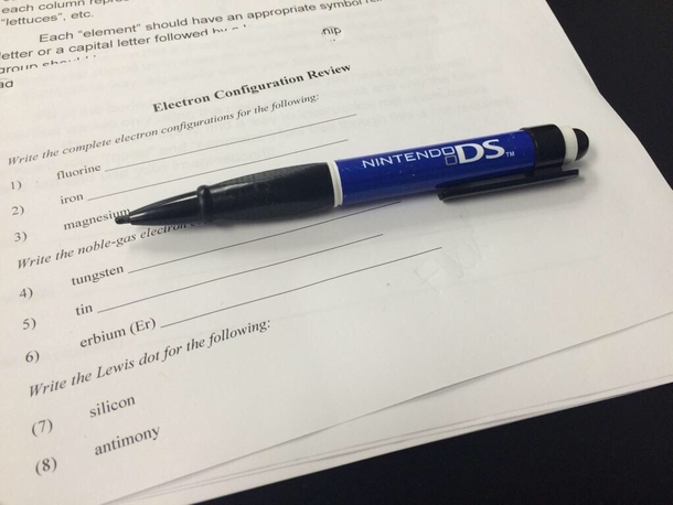 Damn brought the wrong pen to class