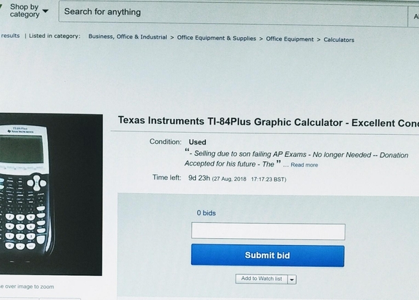 Damn the description of this ebay listing