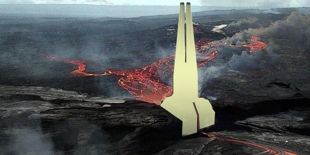 Darth Vaders castle on the volcanic planet of Mustafar - After a power wash