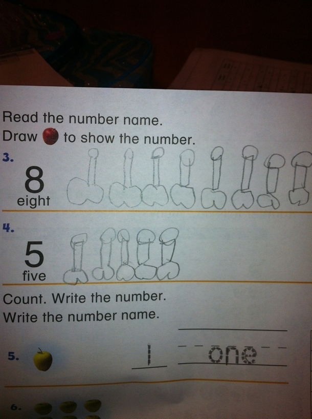 Daughter Was Suppose to Draw Apples
