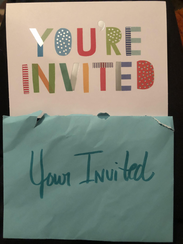 Daughters classmate sent out birthday invites Damn Jackie all you had to do was copy the invite