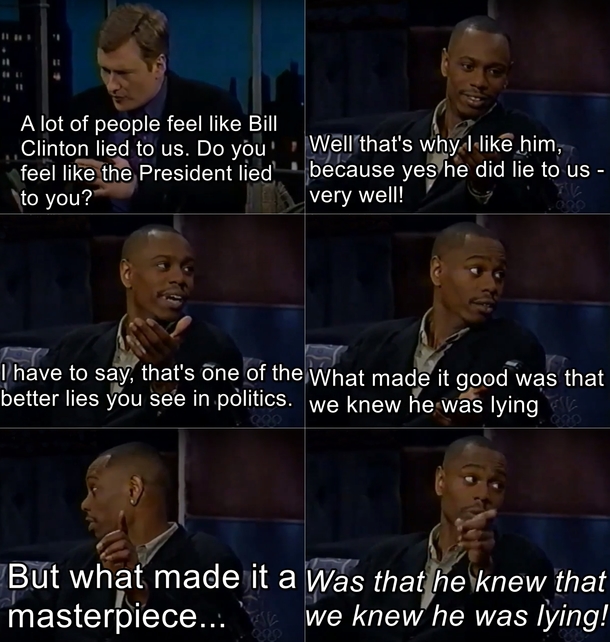 Dave Chapelle in an interview with Conan 