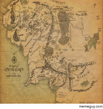 Day-by-day journey in Lord of the Rings on the map