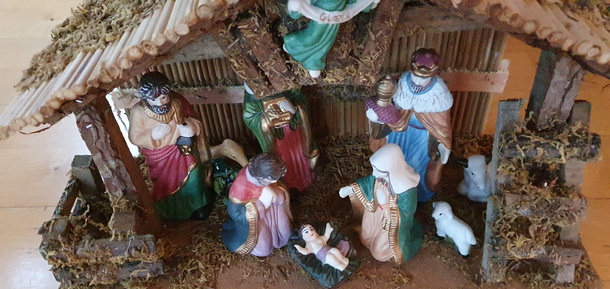 Day  of putting Lego pieces in my nativity scene until my mom finds out