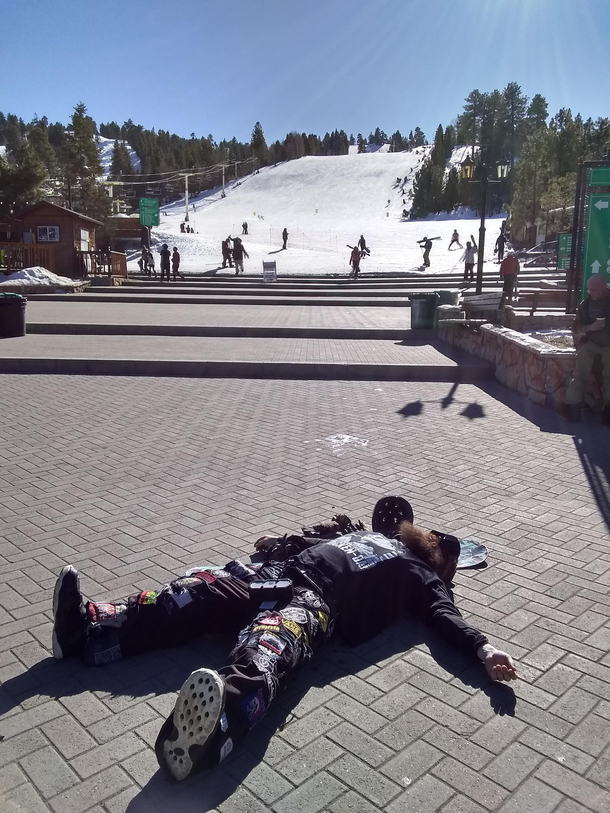 Day three snowboarding Nuf said