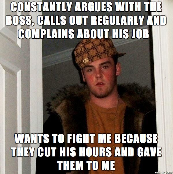 Dealing with this guy at work right now