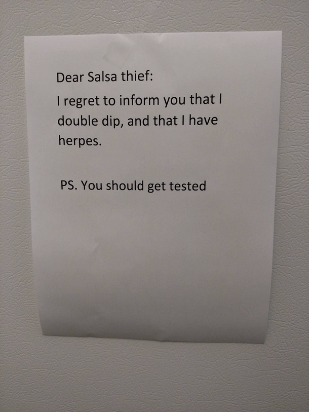 Dear Salsa Thief