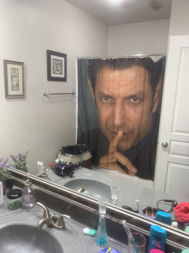 Decided to surprise my girlfriend with a new shower curtain while shes gone for the day Hope Im still home and not at work when she discovers it