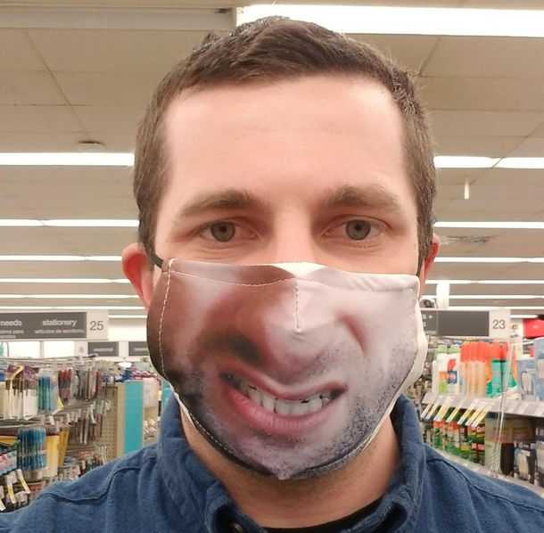 Decided to try and get one of those custom face-masks it didnt turn out so good