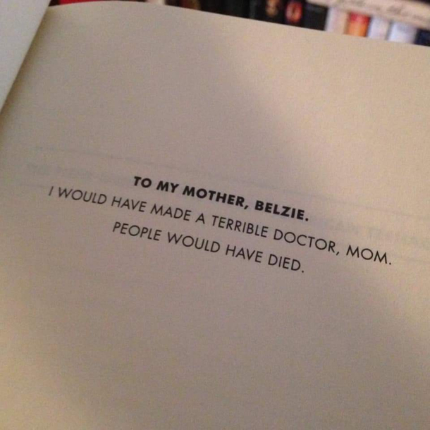Dedicating a book