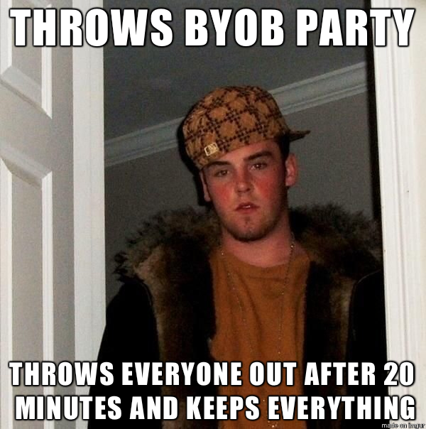 Definitely not going to another of his parties