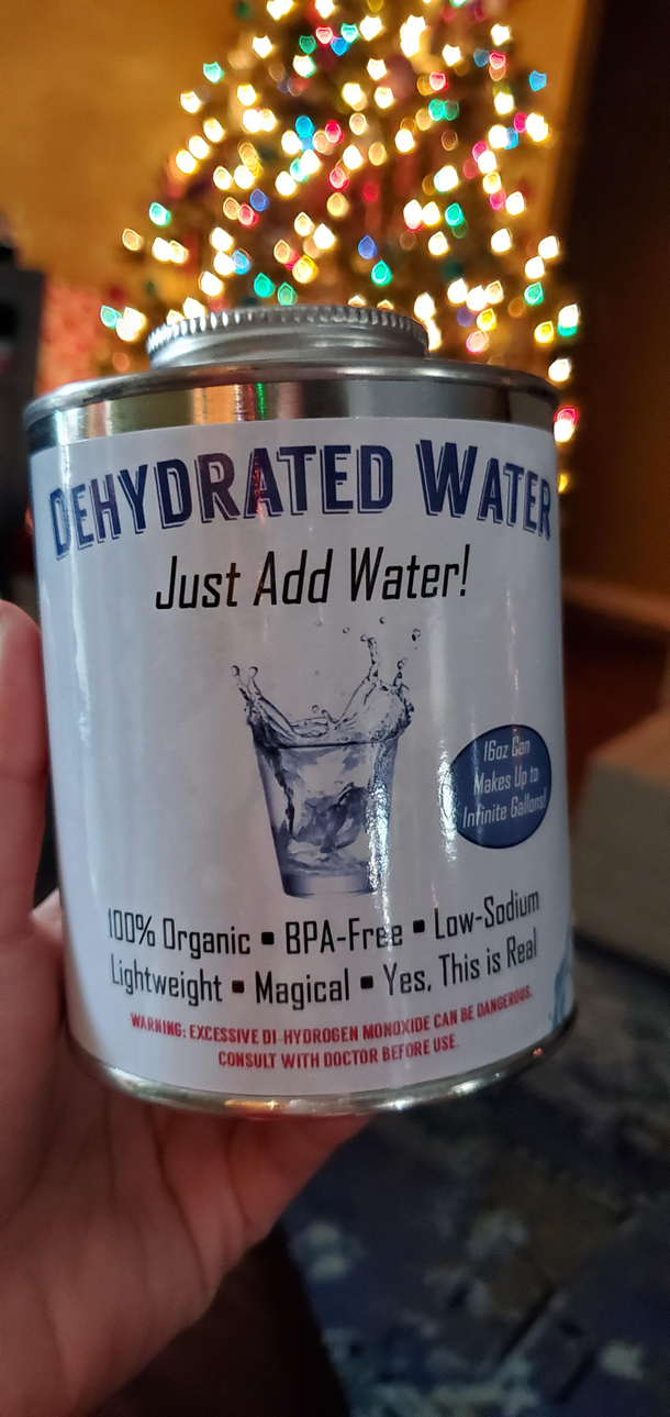 Dehydrated water