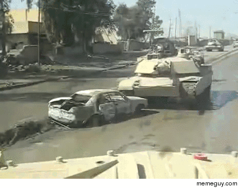 Deliberately running over an IED with an Abrams xpost from rExplosion_Gfys