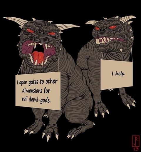 Demon dog shaming