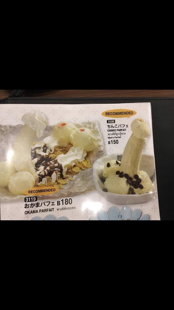 Dessert parfait comes in ladyboy or man
