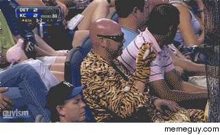 Detroit Tigers fan shockingly not sitting with a girl