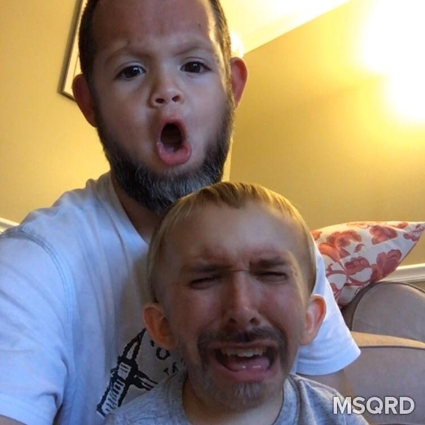 Did a face swap with my son at the perfect time