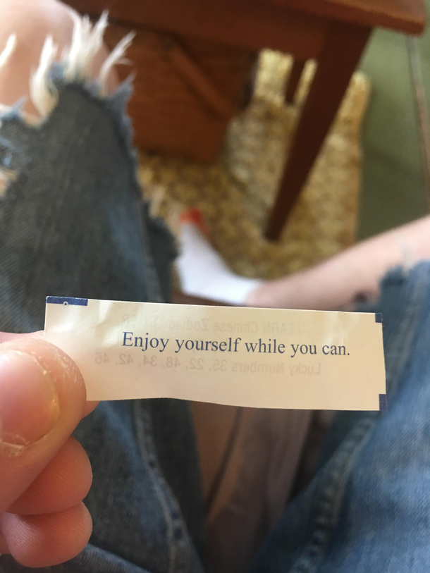 Did my fortune cookie just threaten me