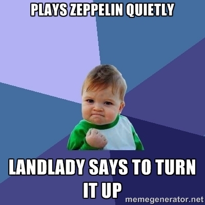 Didnt want to piss off my new  yo landlady with my music