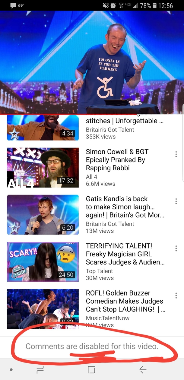 Disabled comedian on Britains Got Talent