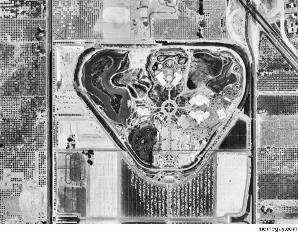Disneyland From the Air Then And Now 