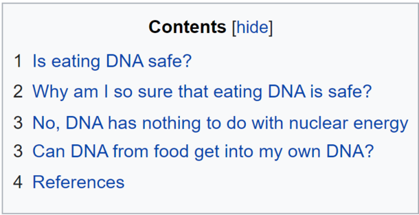 DNA caution