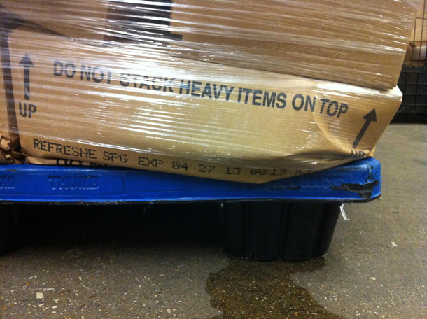 Do not stack heavy items on top