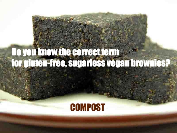 Do you know the correct term for gluten-free sugarless vegan brownies