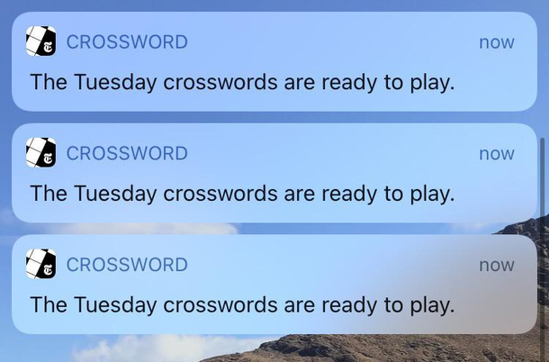 does anyone know if the tuesday crosswords are ready to play