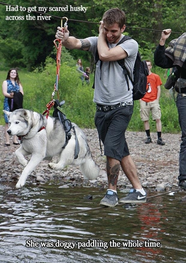 Dog Paddling the whole time