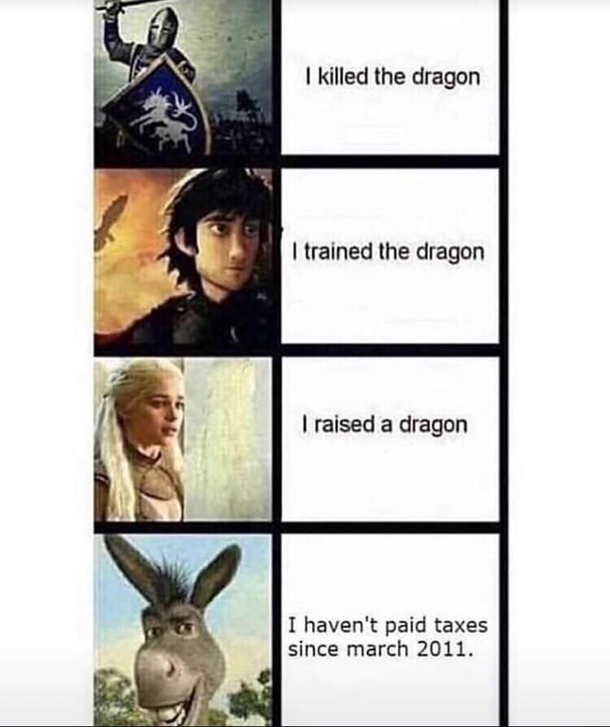 Donkey pay your taxes