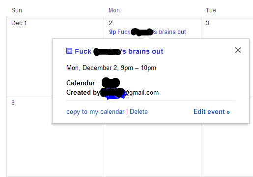 Dont confuse your shared calendars with your personal calendar Godspeed random coworker
