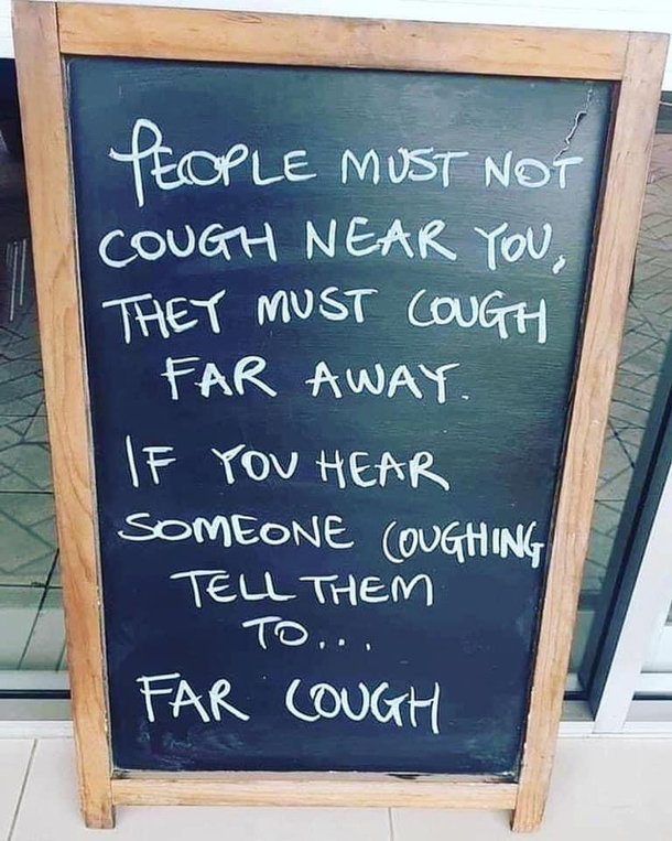 Dont cough near people