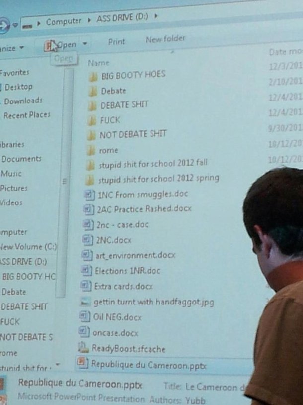 Dont forget to clean your flash drive before a presentation