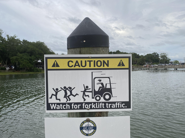 Dont get forked Spotted at skull creek boathouse in Hilton Head Island SC