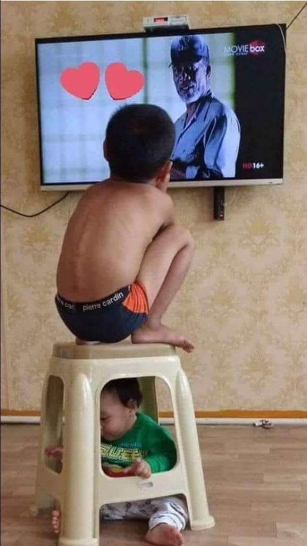 Dont just watch TV take care of your brother too