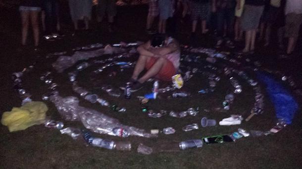 Dont pass out at a music festival People will turn you into a shrine