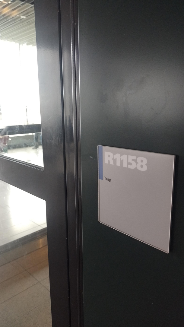 Door at Schiphol airport Nice try